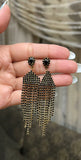 Golden Long Drop Earrings