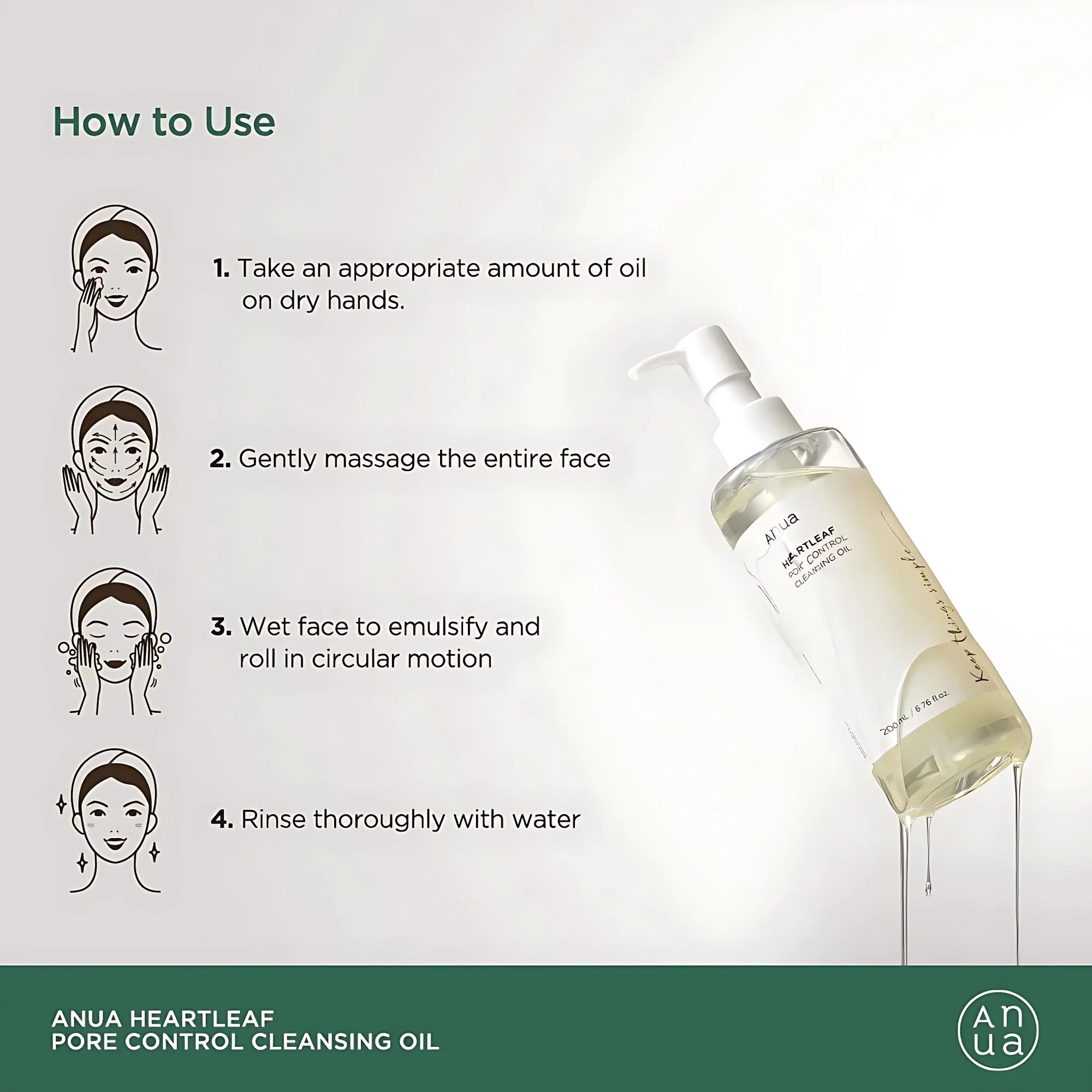 Anua Heartleaf Pore Control Cleansing Oil 200ml Pakistan