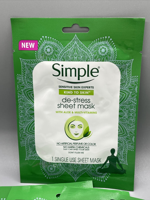 Simple De Stress Sheet Mask 23ml