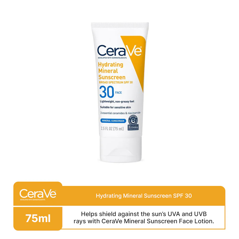 CeraVe Hydrating Mineral Sunscreen SPF 30 75ml Pakistan