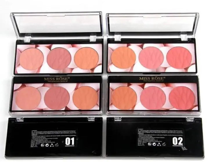Miss Rose 3 Color Blush Palette-trendify.pk 