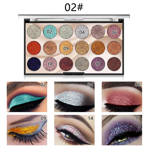 Miss Rose Fashion 18 Color Eyeshadow Palette 02