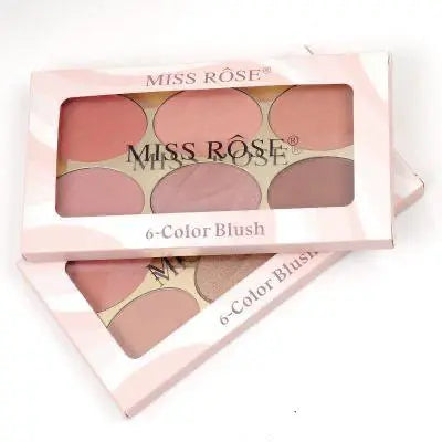 Miss Rose 6 color Rare Beauty blush Palette- trendifypk