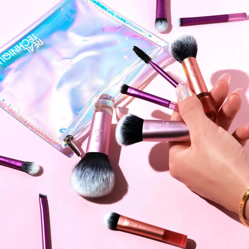 Real Techniques Mini Makeup Brush Set 10-in-1 Travel Pakistan-trendify.pk