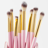 BH Cosmetics - Pink Studded Elegance 12 Piece Brush Set with a Brush Stand