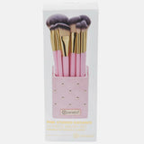 BH Cosmetics - Pink Studded Elegance 12 Piece Brush Set with a Brush Stand