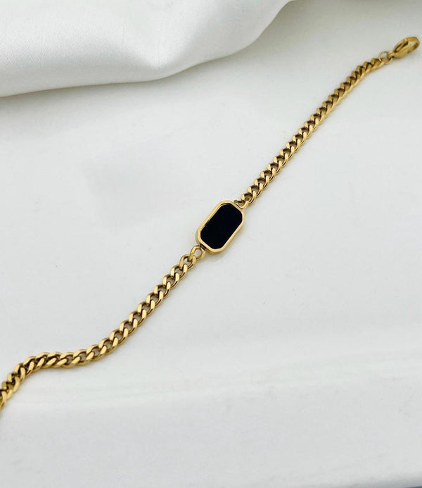 Stainless steel Black bracelet