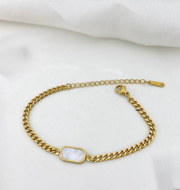 Stainless steel White bracelet