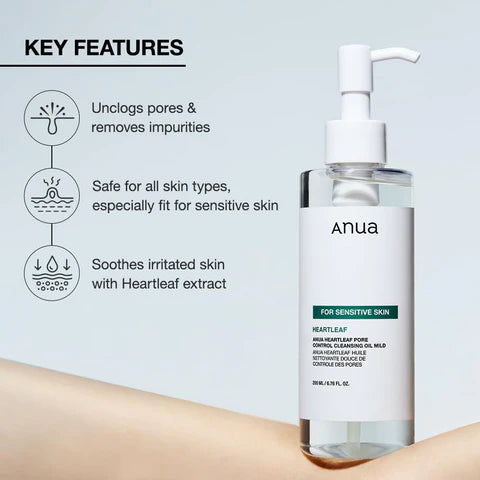 Anua Heartleaf Pore Control Mild Cleansing Oil 200ml Pakistan