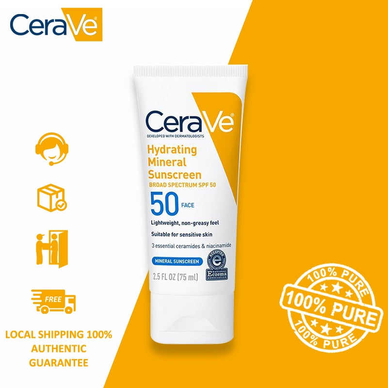 CeraVe Hydrating Mineral Sunscreen SPF 50 Face 75ml Pakistan