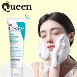 Cerave Acne Foaming Cream Cleanser 4% Benzoyl Peroxide Acne Treatment 150Ml