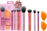 Real Techniques Everyday Essentials Makeup Brush Set with Bonus Miracle Complexion Sponge