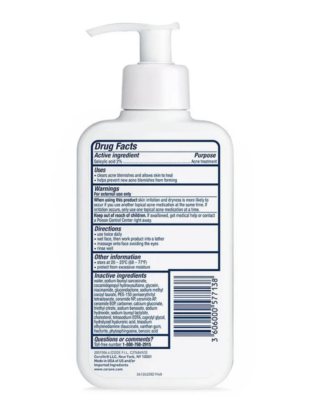 CeraVe Acne Control Cleanser 2% Salicylic Acid 237ml Pakistan