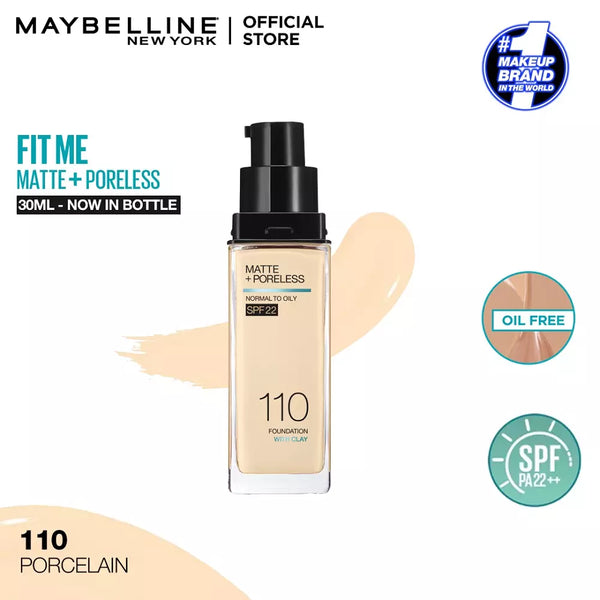 Maybelline Fit Me Matte Poreless Bottle Foundation 30ml Pakistan- trendifypk
