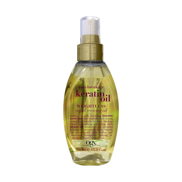 Ogx Anti Breakage + Keratin Oil Weightless Rapid Reviving Oil 118Ml - trendifypk