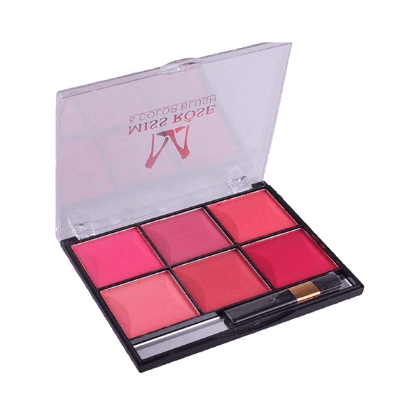 Miss Rose Makeup Blush Powder 6 Color Palette - trendifypk