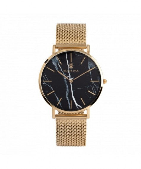 Black OAK Element Unisex Klocka Gold Black - trendifypk