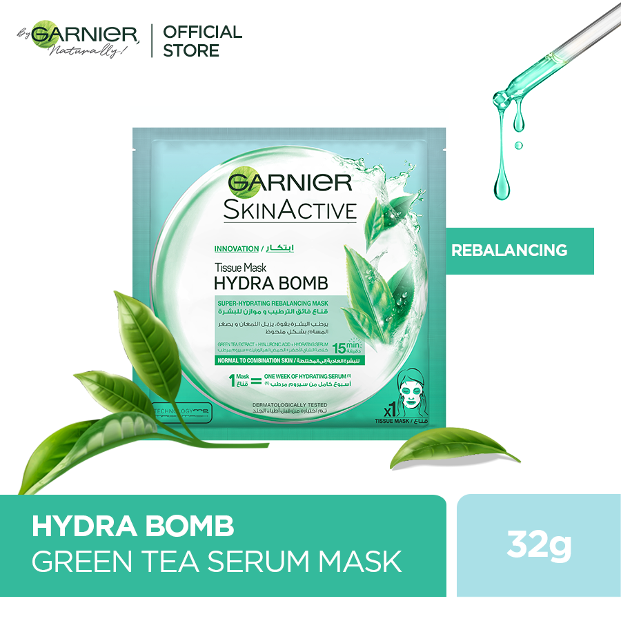 Garnier Green Tea Hydra Bomb Sheet Mask Pakistan- trendifypk